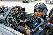 Sian Proctor fighter jet training in Bozeman, Montana