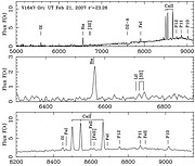 Optical spectroscopy of V1647 Orionis