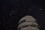 The Orion constellation as seen over the Mayall 4-meter Telescope on Kitt Peak.