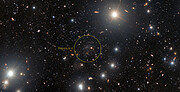 La galaxia enana de bajo brillo superficial, Pegasus V (en el círculo)
