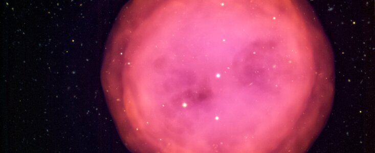 Gemini North image of the planetary nebula M97