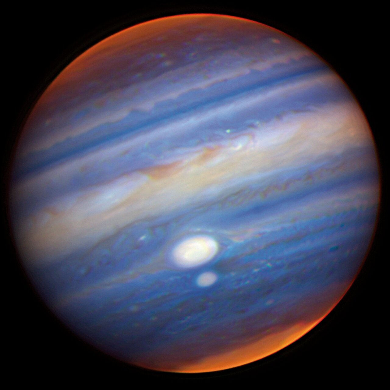 Gemini Captures Close Encounter of Jupiter's Red Spots NOIRLab