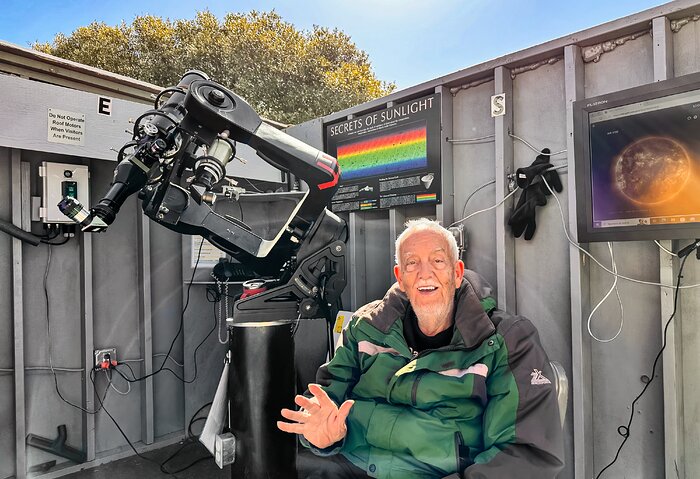 Jim Lockridge at the Roll Off Roof Observatory.