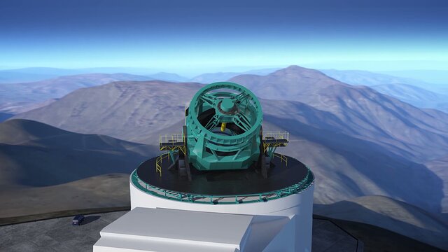 Animation of LSST telescope with dome removed
