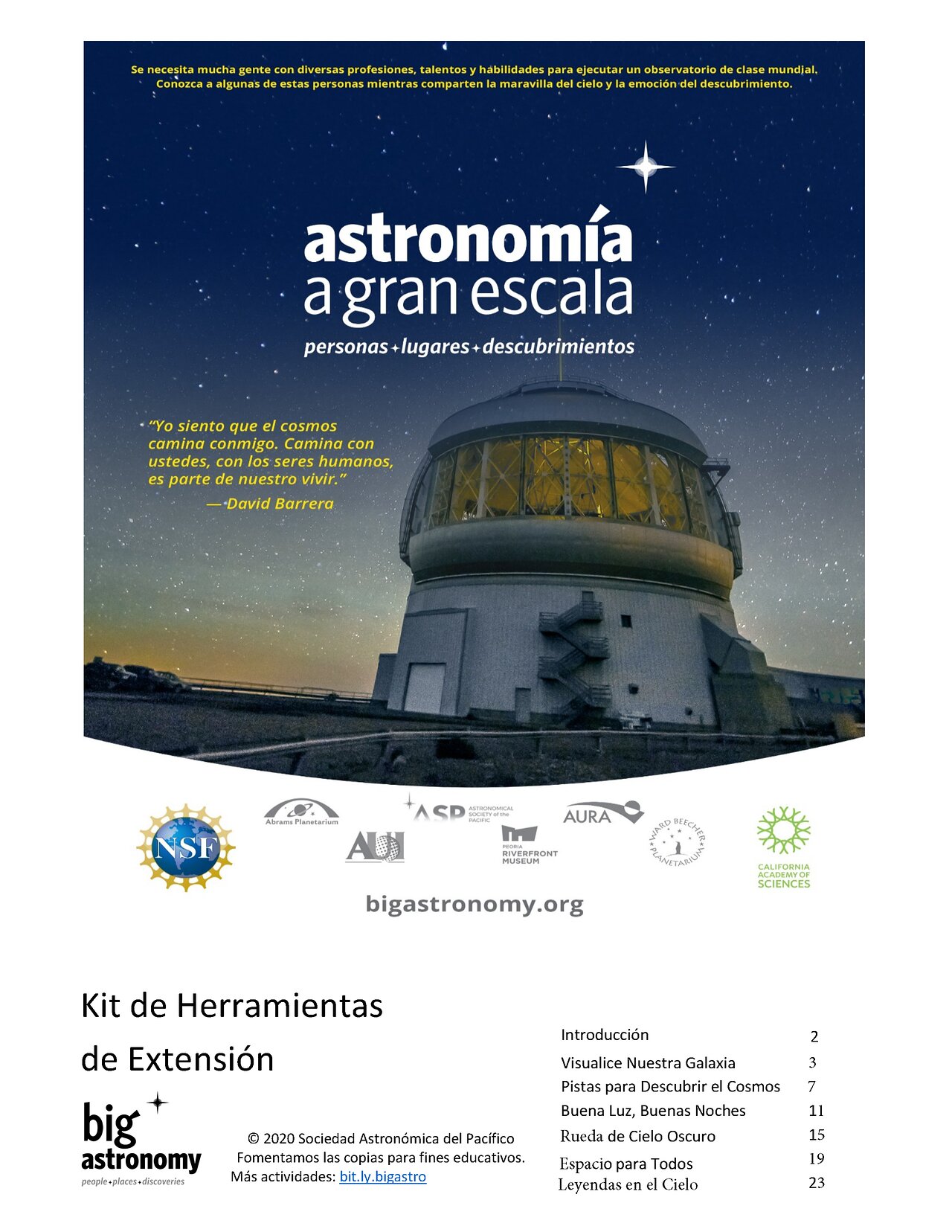 Educational Material: Astronomía a gran escala