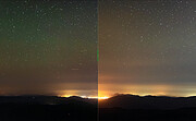 Comparison of images before and after the lights-out event in Andacollo, Chile