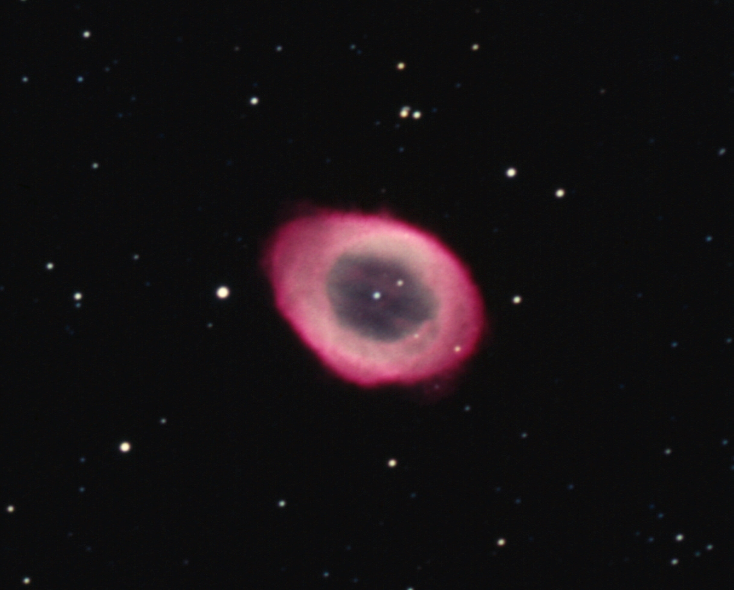 m57 ring nebula of color
