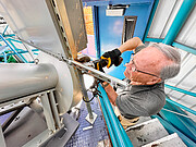 Trabajando en el Telescopio Shreve de 0,6 metros del Centro de Visitas