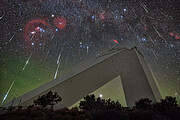 Meteors over the McMath-Pierce Solar Telescope