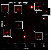 First light image obtained with GeMS and GSAOI