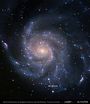 Color image of SN 2011fe in M101