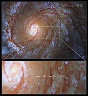 Imagen del Telescopio Espacial Hubble de SN 2019ehk (anotada)