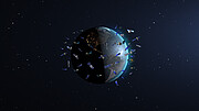 Constelaciones de satélites en órbitas terrestres bajas (impresión del artista)