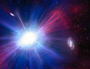 Artist’s impression of a Luminous Fast Blue Optical Transient that is unusually far from its host galaxy