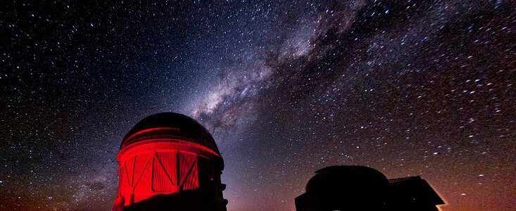 The Dark Energy Survey uses a 570-megapixel camera mounted on the 4-metre Victor M. Blanco Telescope