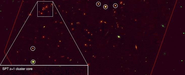 False-color image of SPT-CL J0546–5345