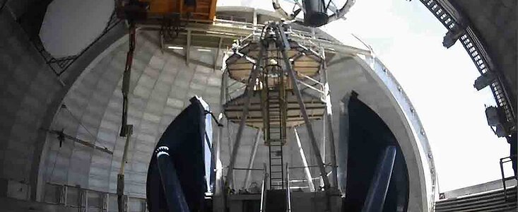 “Lift-off” at Kitt Peak 4-m Mayall Telescope