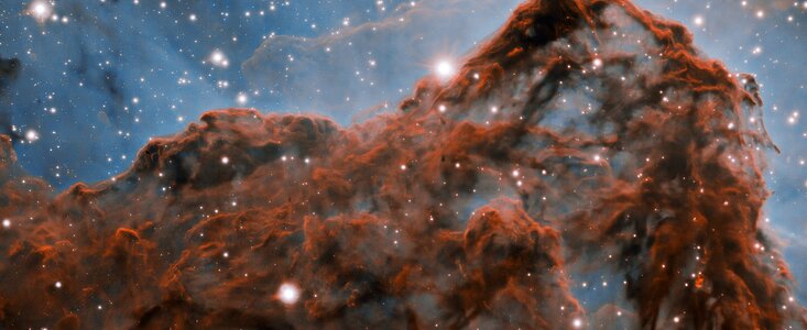 Pared occidental de la Nebulosa de Carina (con óptica adaptativa)