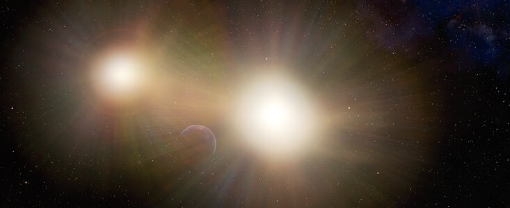 Planet Lost in the Glare of Binary Stars (illustration)