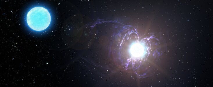 Artist’s impression of a highly unusual star that may evolve into a magnetar