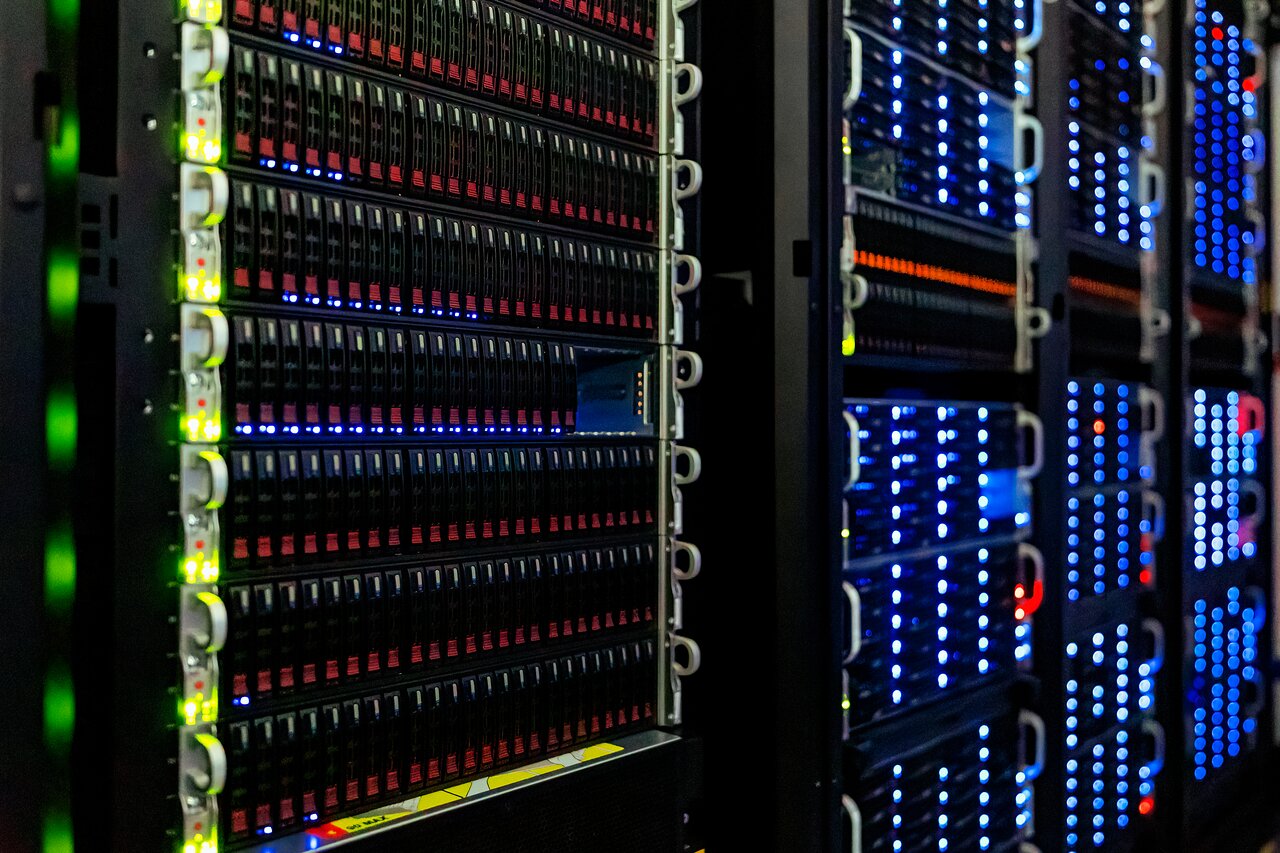 Computer Rack in Data Center