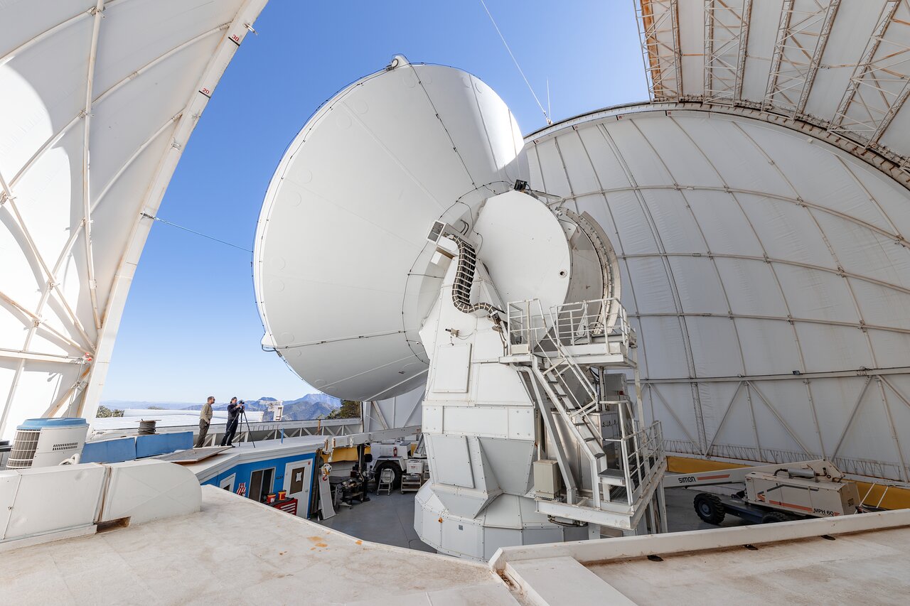 Inside the UArizona 12-meter Telescope