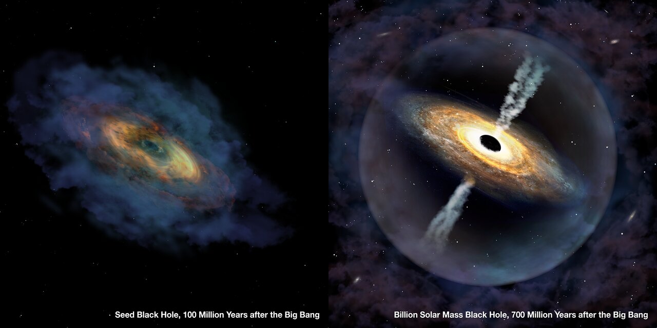 Astrónomos descubren enorme agujero negro en los albores del Universo |  NOIRLab