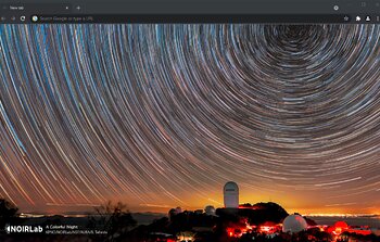 ‘A Colorful Night’ Image Displayed in Chrome Browser