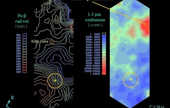 Radial velocity of ionized gas