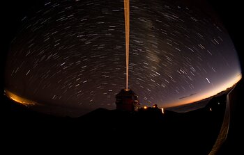 Star trail and LGS from Gemini North