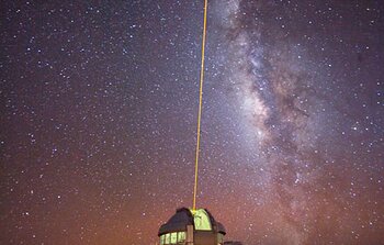 Gemini North LGS system and Milky Way