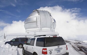 Snowy observatory