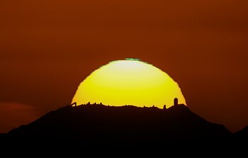 Sunset over Kitt Peak National Observatory