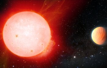 ‘Marshmallow’ World Orbiting a Cool Red Dwarf Star