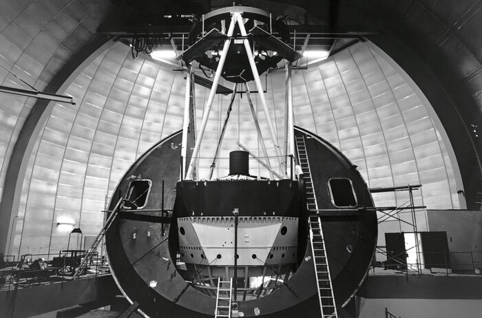 Nicholas U. Mayall 4-meter Telescope During Assembly