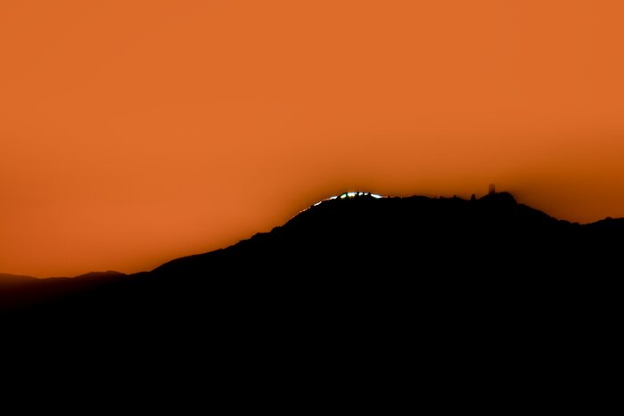 Sunset over Kitt Peak National Observatory