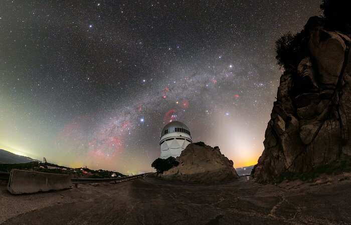 Milky Way Over Nicholas U. Mayall 4-meter Telescope