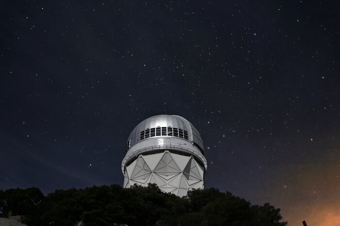 Night Sky Over the Nicholas U. Mayall 4-meter Telescope