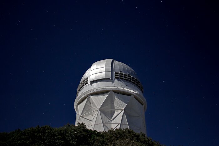 Night Sky Over the Nicholas U. Mayall 4-meter Telescope