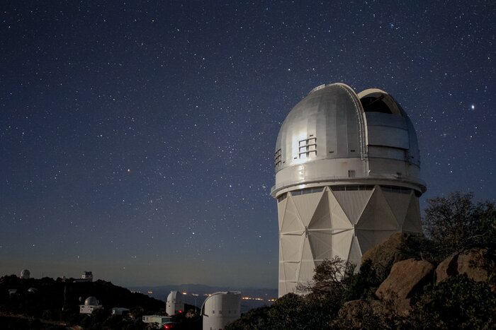 Night Sky Over The Nicholas U. Mayall 4-meter Telescope