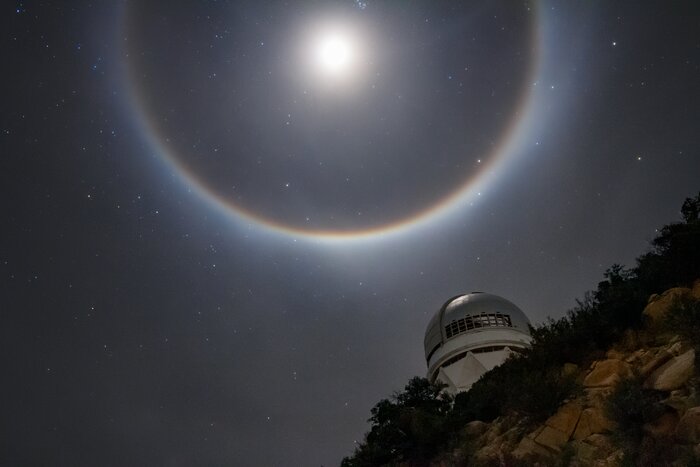 Moon Halo Over Mayall