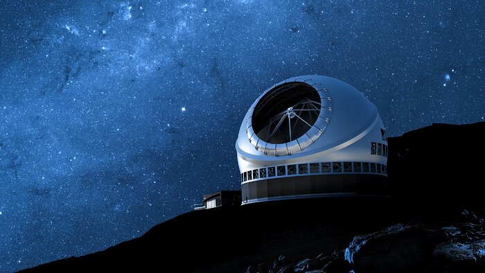 A rendering of the Thirty Meter Telescope facility