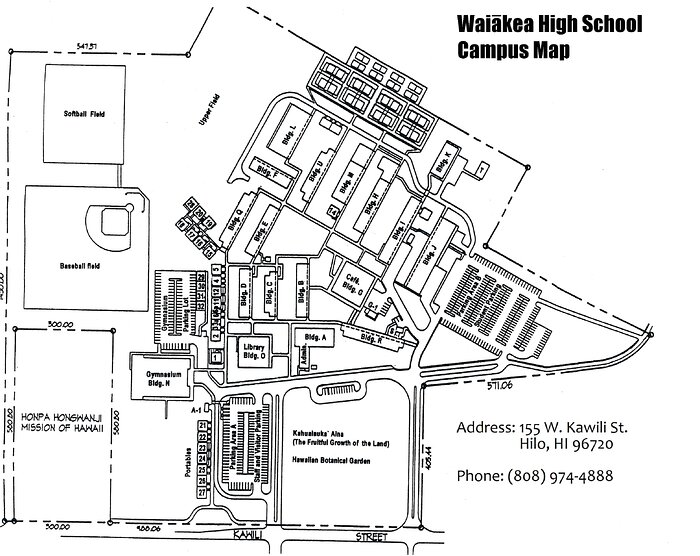 Waiākea High School Map