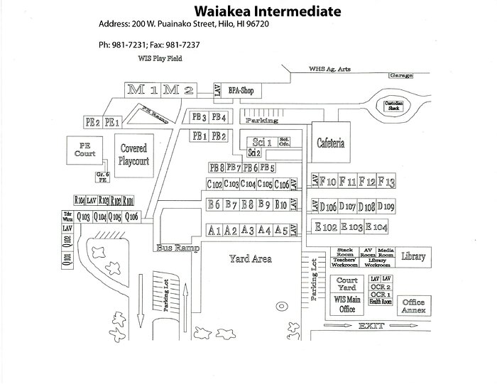 Waiākea Intermediate Map