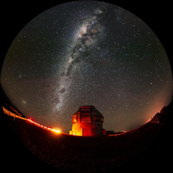 Milky Way and Magellanic Clouds over Gemini South