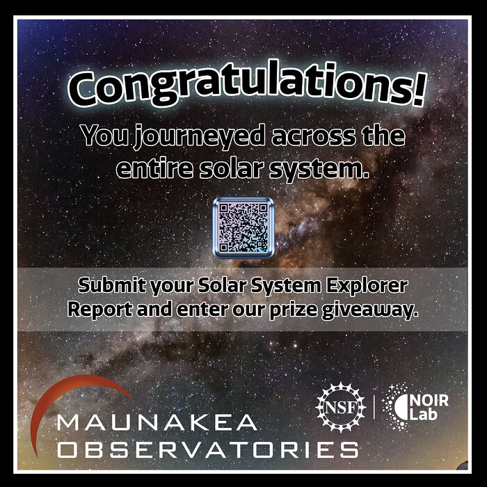 Calcomanía de la Caminata por el Sistema Solar - Felicitaciones
