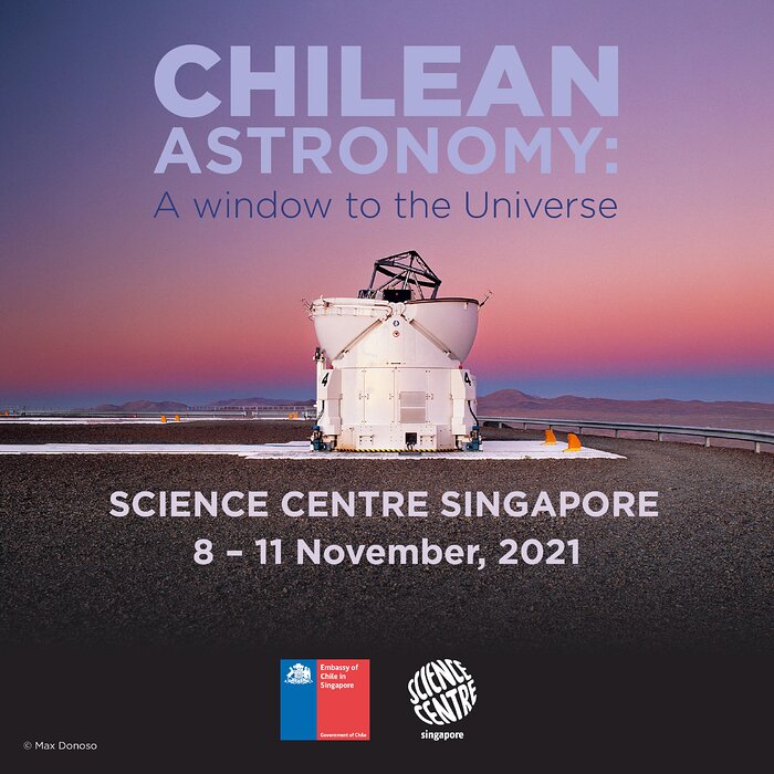 Promotional poster for “Chilean astronomy: A window to the Universe