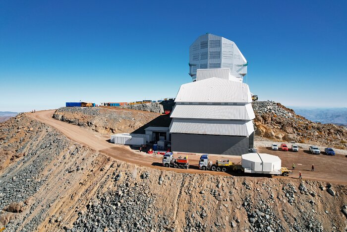 Rubin’s 8.4-meter Mirror Moves Into the Observatory