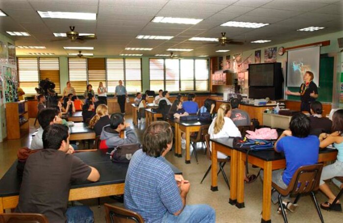 Educational activity at Waiakea High School