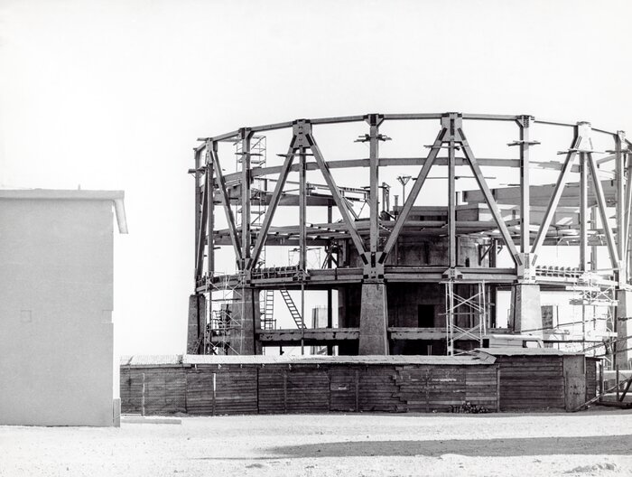 CTIO History - Construction on Víctor M. Blanco 4-meter Telescope